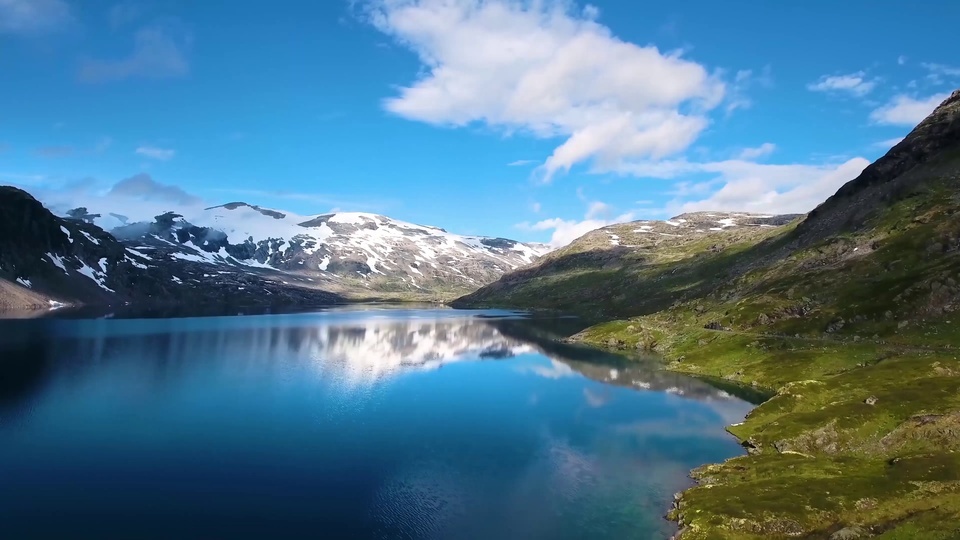 Aerial photography of alpine lakes