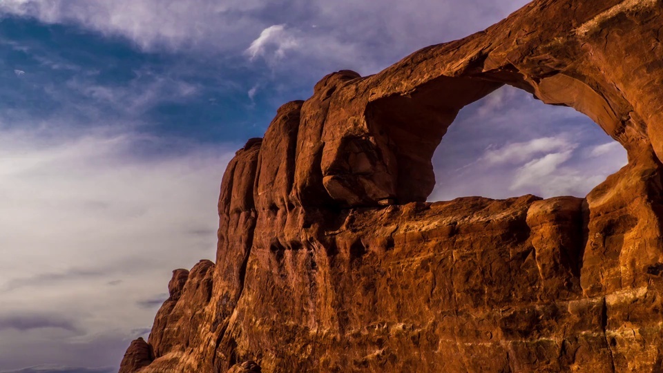 Magnificent rock walls and sky