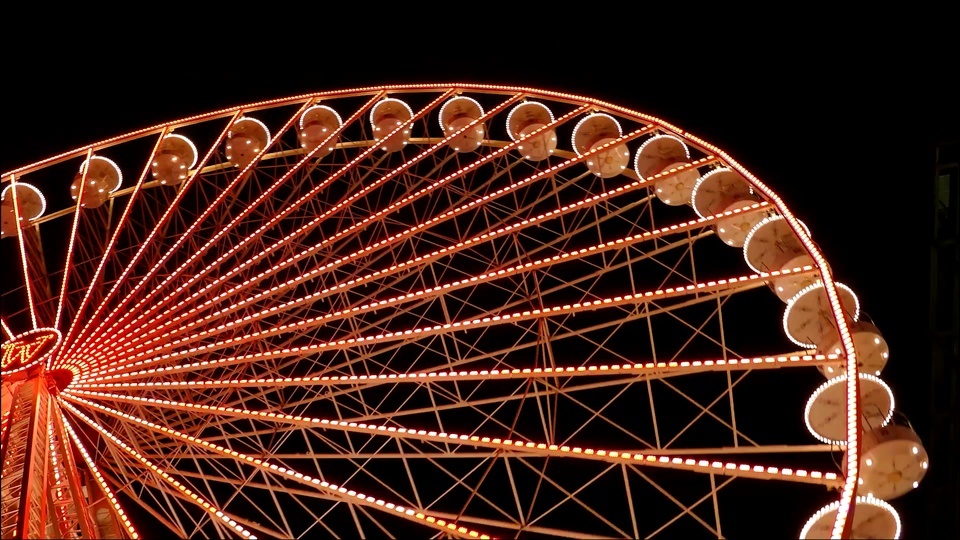 Fondo de pantalla en vivo del parque de atracciones giratorio de la noria 4k