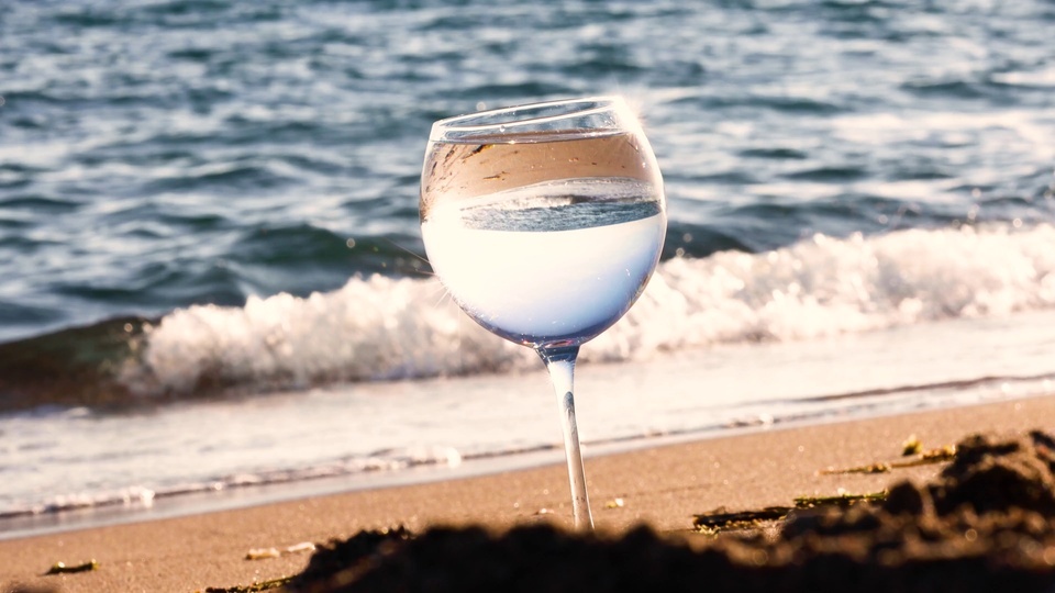 Wine Glass and the Sea