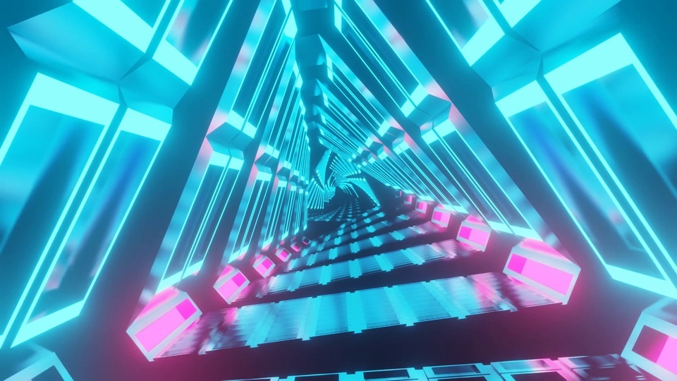 Science fiction metal tunnel