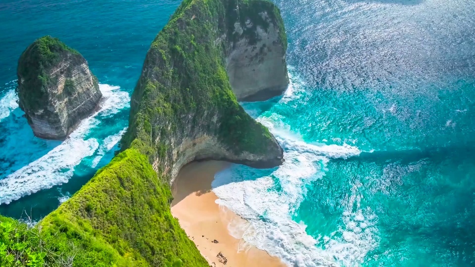 Aerial photography sea cycle