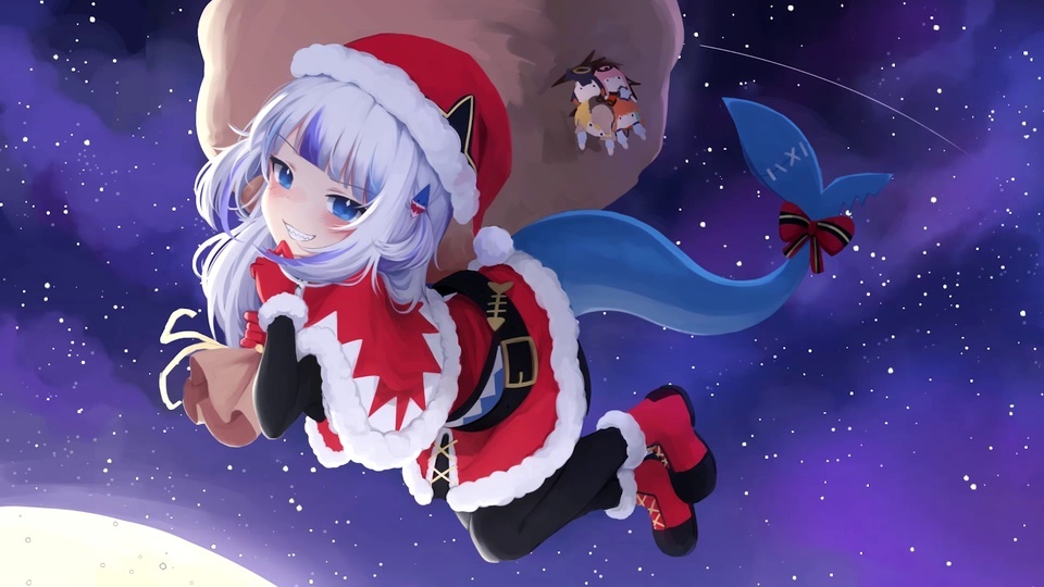 Christmas Girl Shark Shark