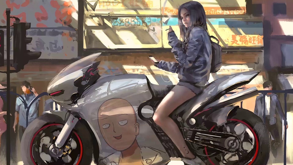 Motorcycle girl