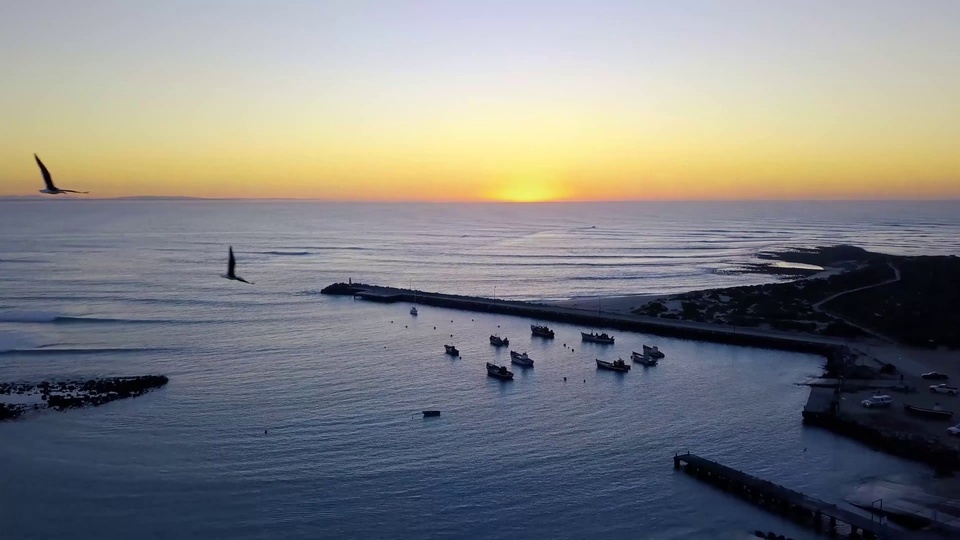 Sunset sunset aerial photography of the sea