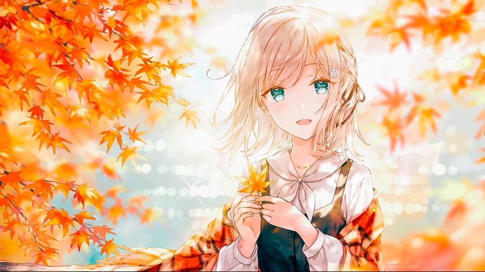 Autumn sunshine girl