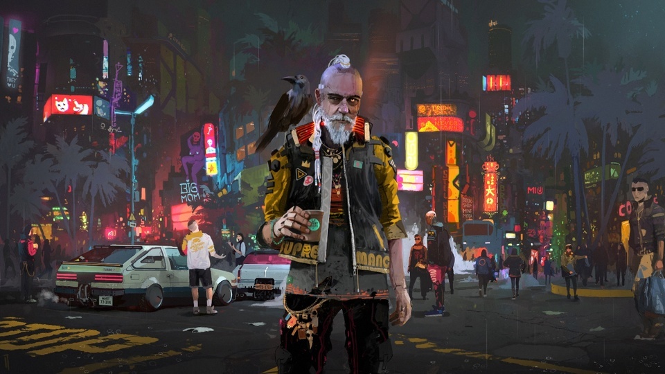 Cyberpunk - Hipster Old Man