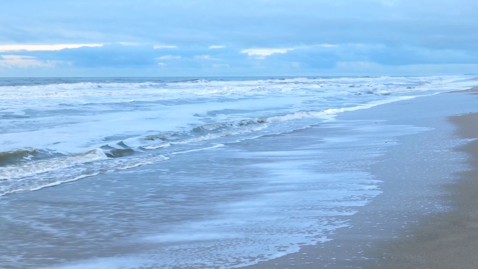 Quiet beach waves