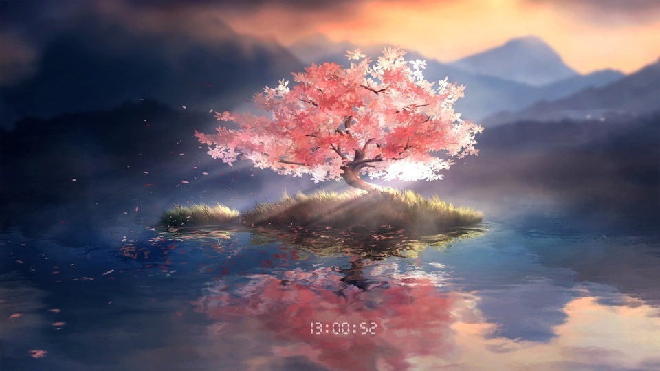 4K Lonely Cherry Blossom Tree