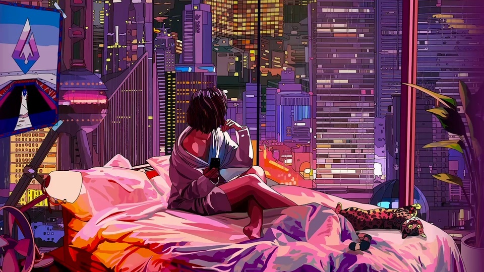 Night City Room Girl