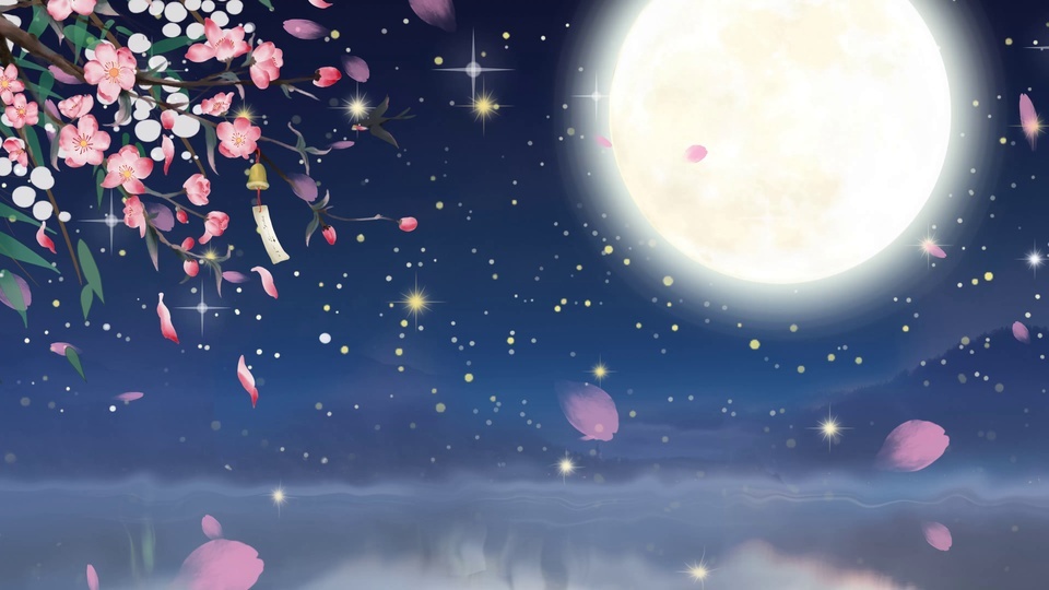 4K Flower Moon Night