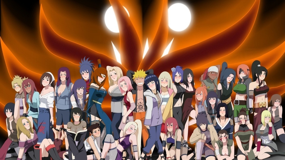 Naruto's harem group