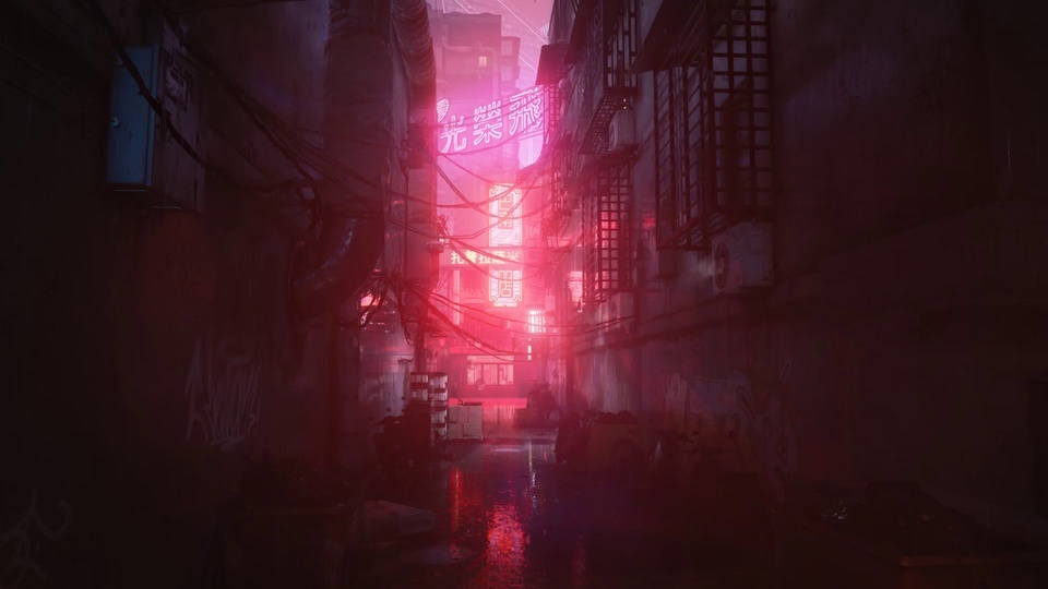 Cyberpunk, Chongqing Street Rain Road