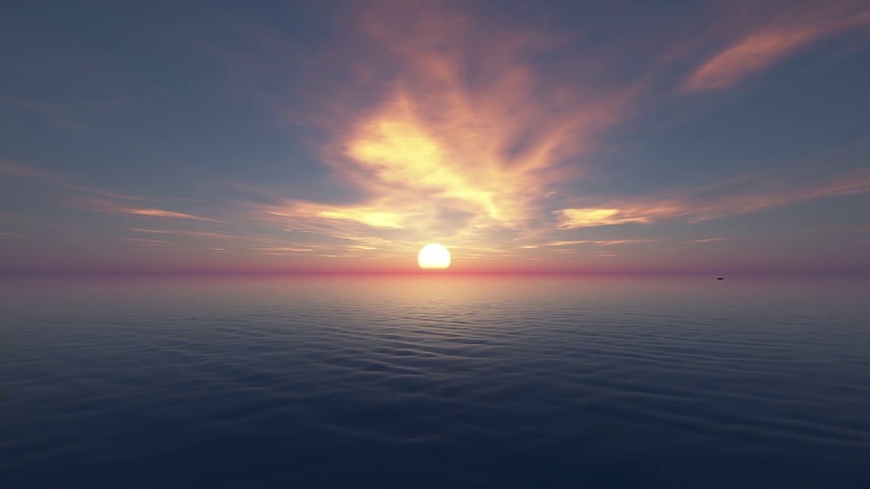 The most beautiful sunset at sea