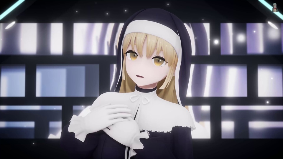 MMD cute nun