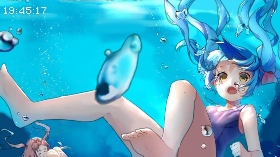 Hatsune in the water