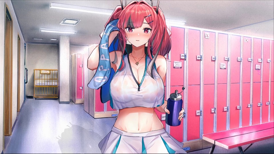 Locker room sports girl