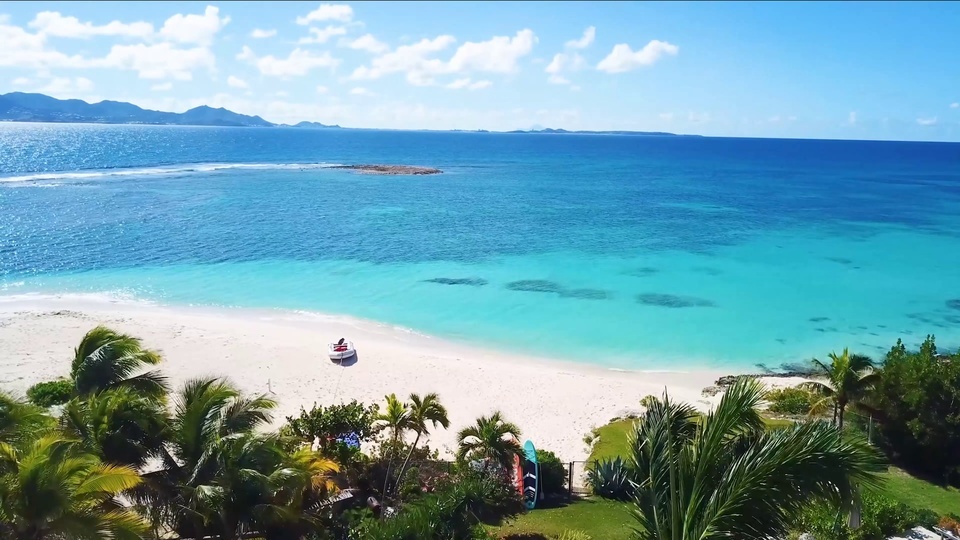 Blue wave beach aerial photography