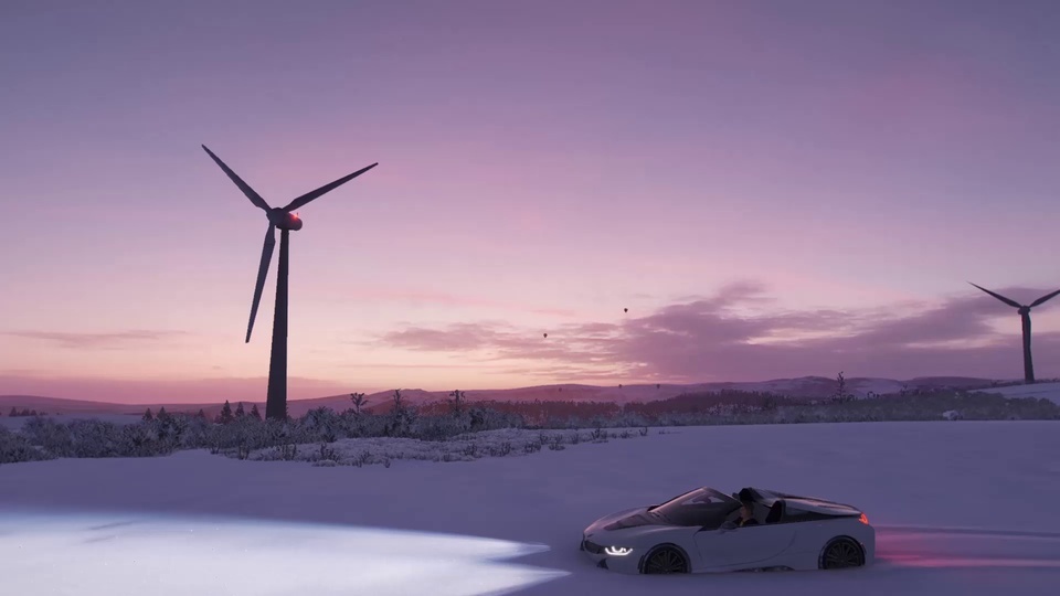 Horizon 4 Scenic Car Snow Winter