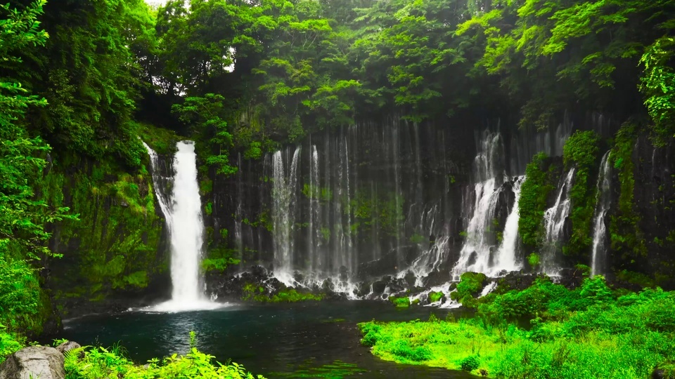 4K eye protection mountain waterfall