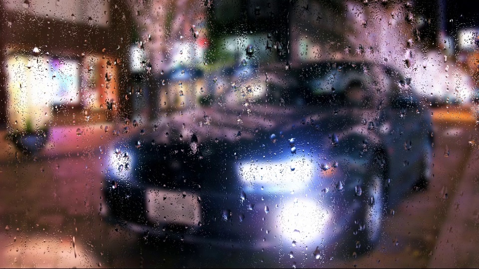 Car rain screensaver