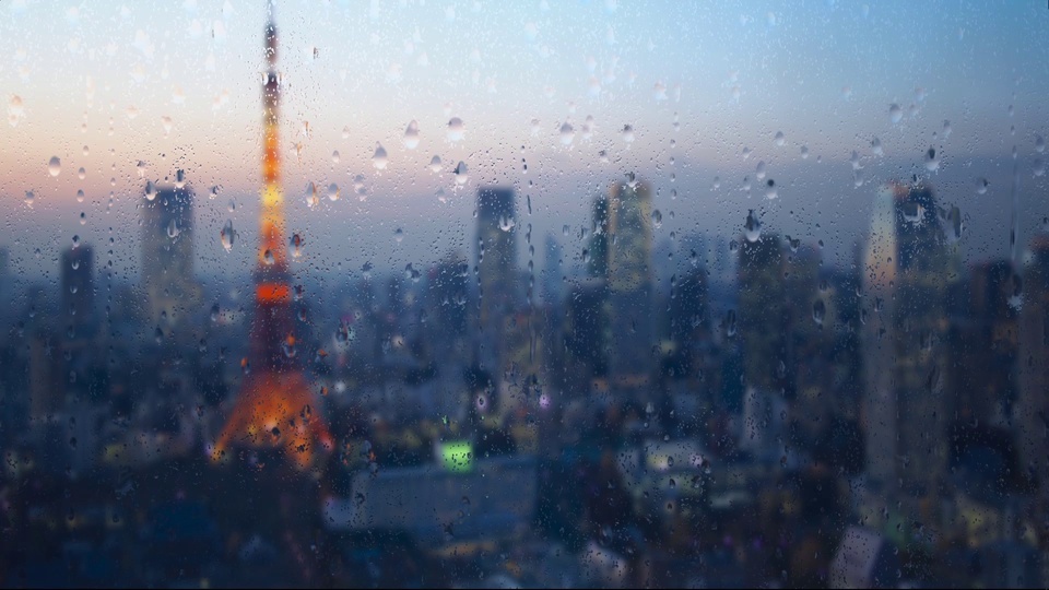 城市雨屏