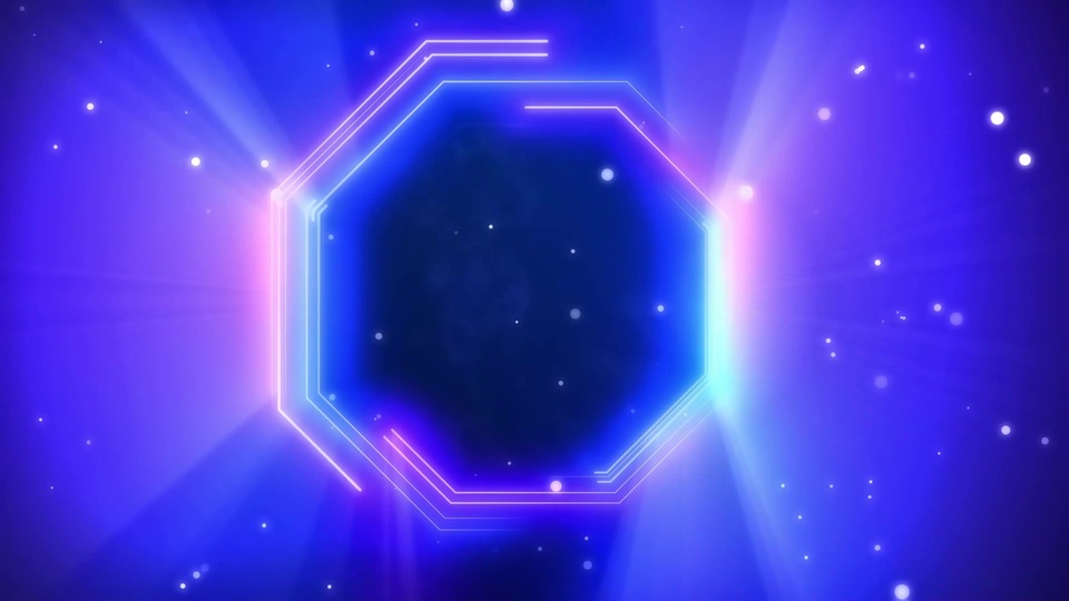 Hexagonal Neon Space