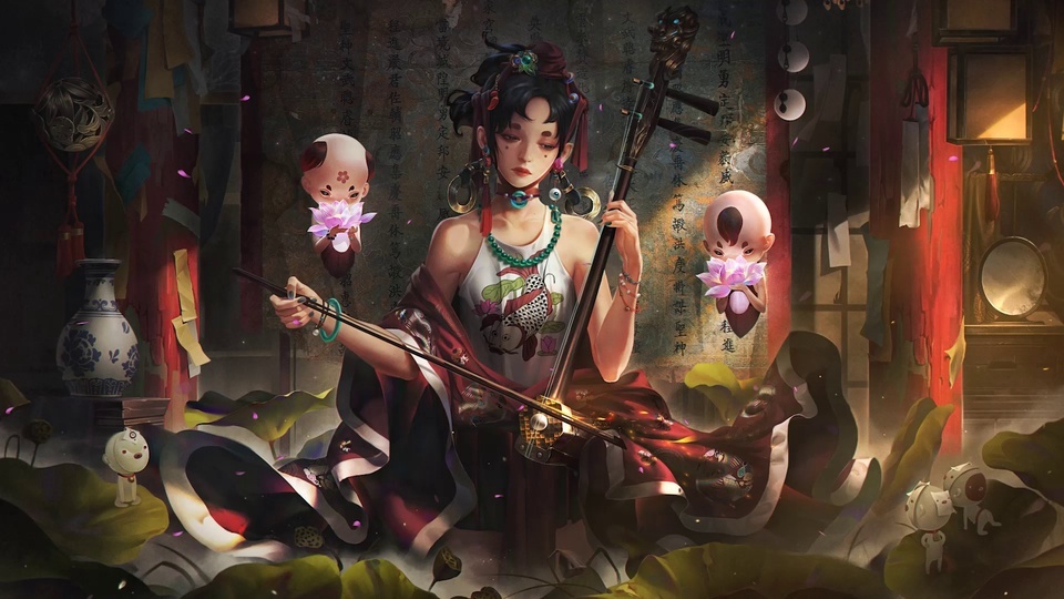 Ancient lotus girl