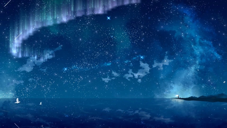 starry sky aurora