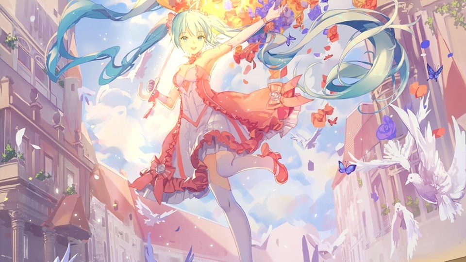 红裙可爱的初音