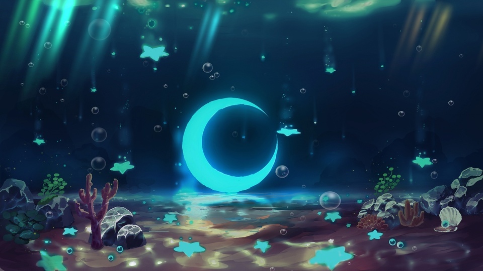 Moon in the Sea